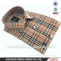 england style men's plaid shirts with french cuff